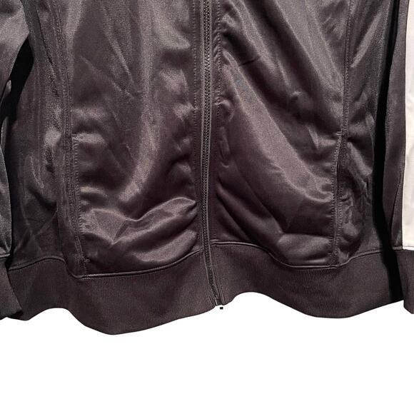 Fila Plus Size Striped Track Jacket - Black / White 1x - Picture 2 of 6